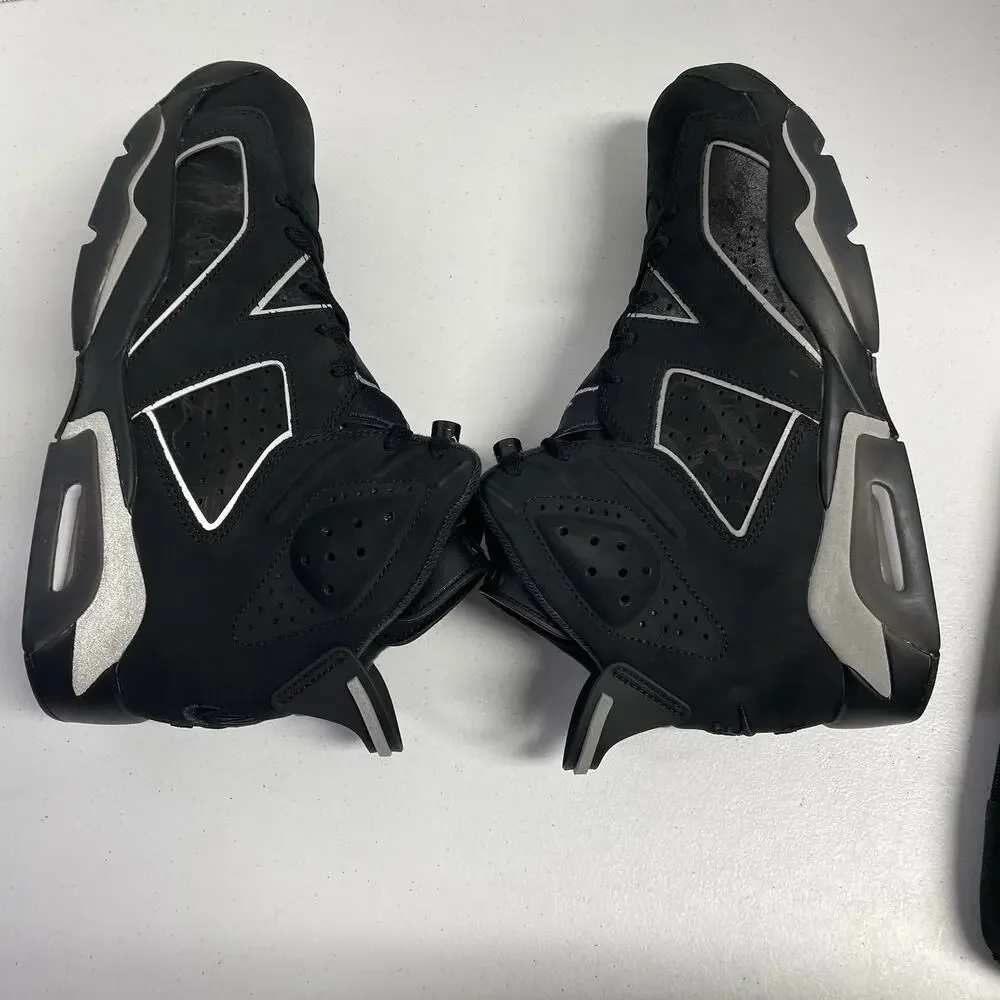 Air Jordan 6 Retro Cap and Gown IR2266 010 Size 11.5 Black Silver Graduation